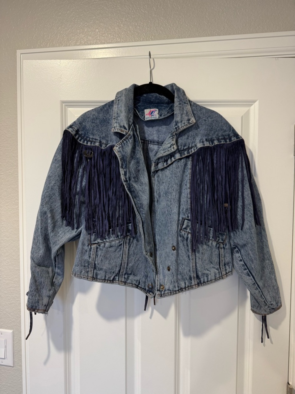 Vintage Fringe Jean Jacket